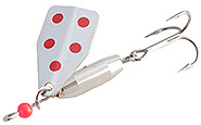 White with Red Dots Stream-A-Lure