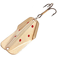Gold with Red Dots Wobbler Lure